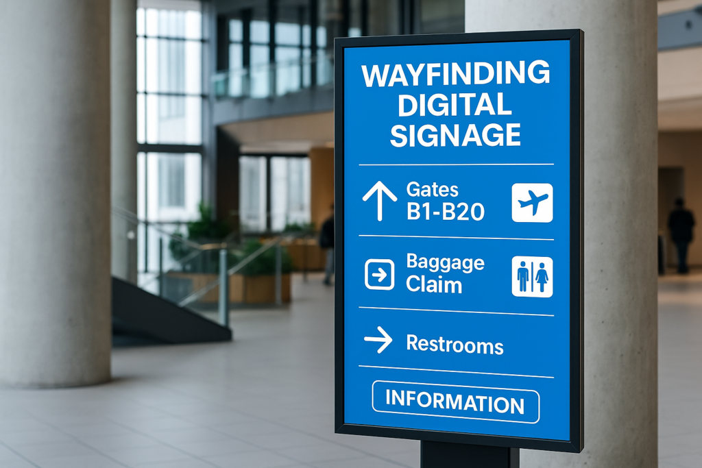 wayfinding digital signage information