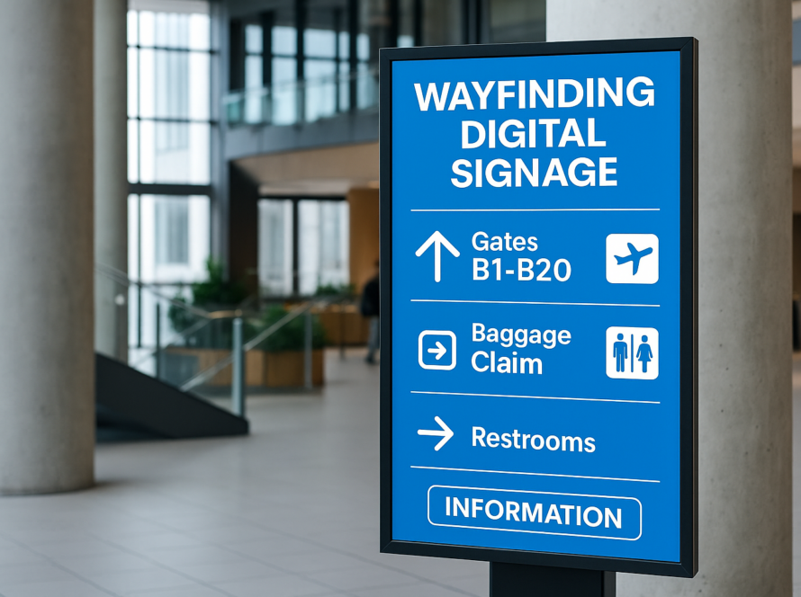 wayfinding digital signage information